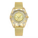 Starry Sky Diamond Dial Mesh Timepiece With Crystals - Silver Gold