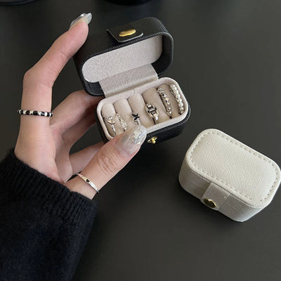 Jewelry Box Organizer Mini Travel Case for Rings Set - WO2MEN