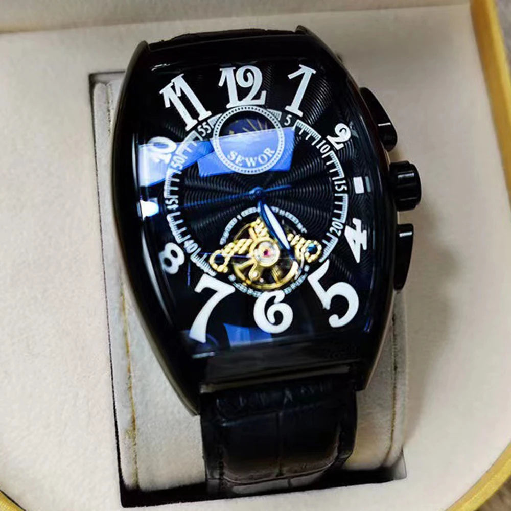 Automatic Mechanical Wristwatch Tourbillon Skeleton