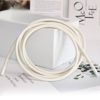 Bow Knot Belt with Round Cord Strap for Dress - White