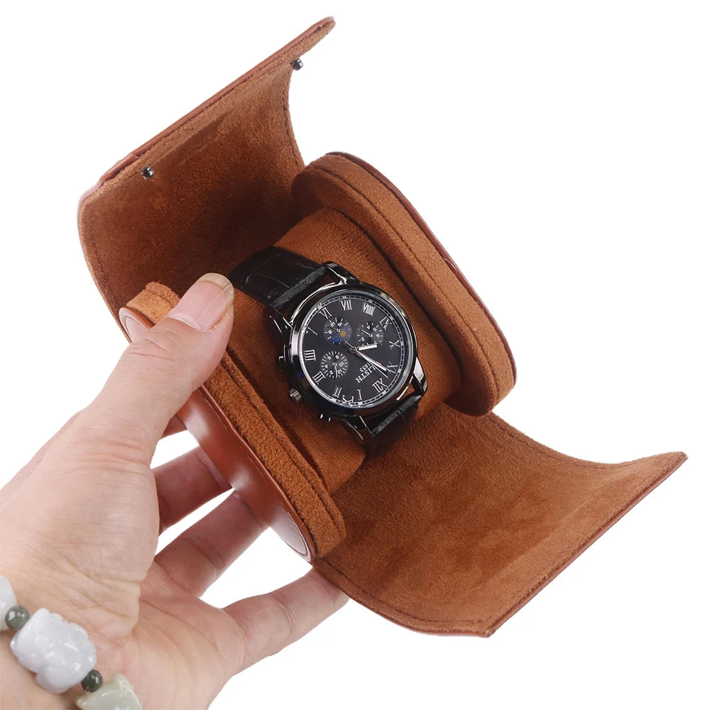 Leatherette Watch Travel Roll Organizer Case Compact
