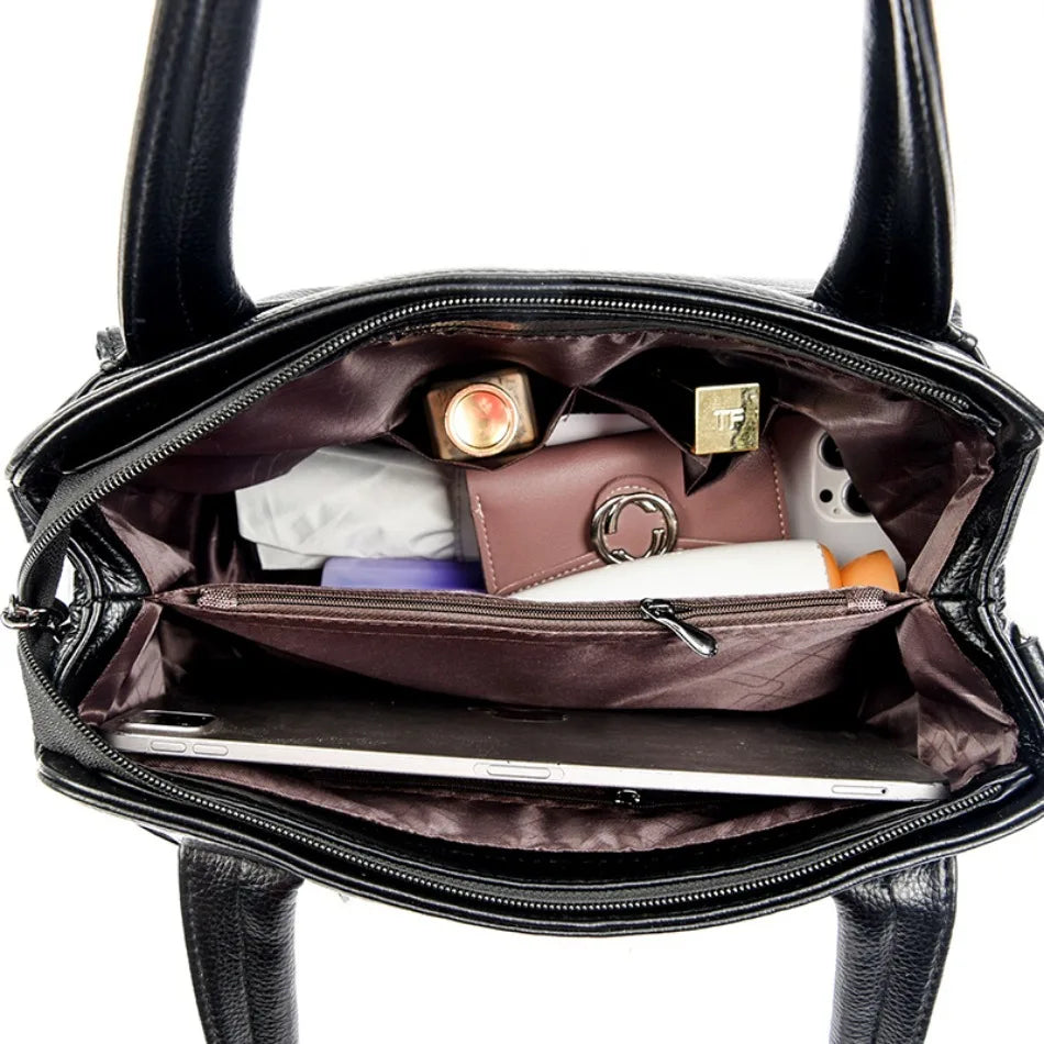 Luxury Crossbody Tote Handbag with Dual Top Handles