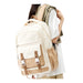 High Capacity Student Backpack with Laptop Pocket - Beige