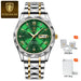 Artisan Dial Timepiece With Luminous Roman Indices Lux - Gold Green