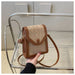 Crossbody Phone Bag With Quilted Panel Compact - Khaki