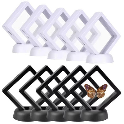 Refined Floating Frame Jewelry Box Display Set Rings - WO2MEN