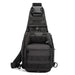 Tactical Sling Backpack Crossbody Bag Waterproof Nylon - Black