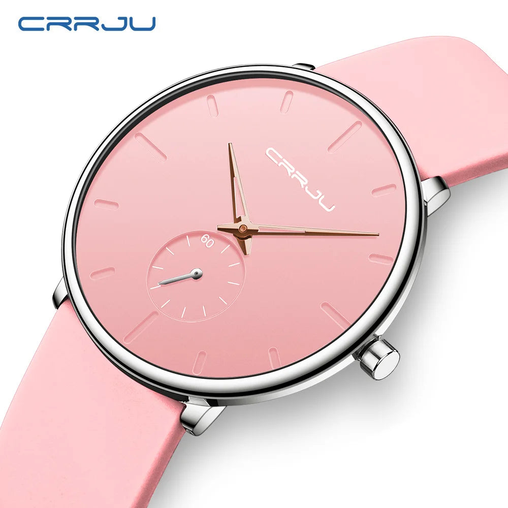 Minimalist Silicone Watch With Subdial And Subtle Shine