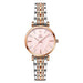 Watch Link Bracelet Timepiece With Crystal Markers Lux - Rose Gold