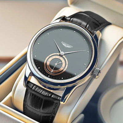 Circular Dial Timepiece Elegant With Dual Ring Subdial