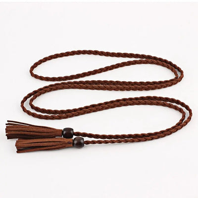 Braided Tassel Belt for Dress Cinch Bohemian Style