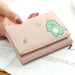 Wallet with Cartoon Animals Hasp Closure for Daily Use - Pink