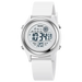 Digital Stopwatch Wristwatch With Back Light 50M - White Silver