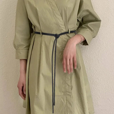 Bow Knot Belt with Round Cord Strap for Dress