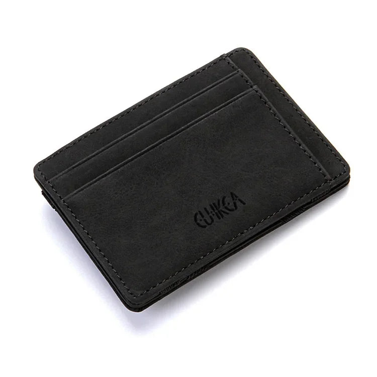 Compact PU Leather Wallet with Zip Coin Pocket