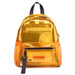 Backpack With Zippered Front Pocket And Mesh Panels - Orange