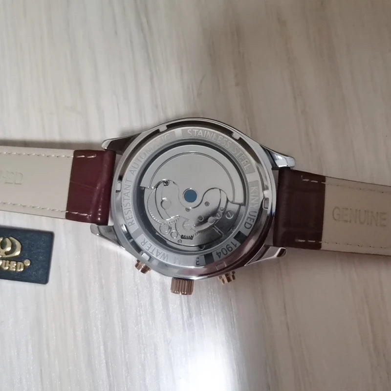 Tourbillon Skeleton Watch Roman Numerals Calendar