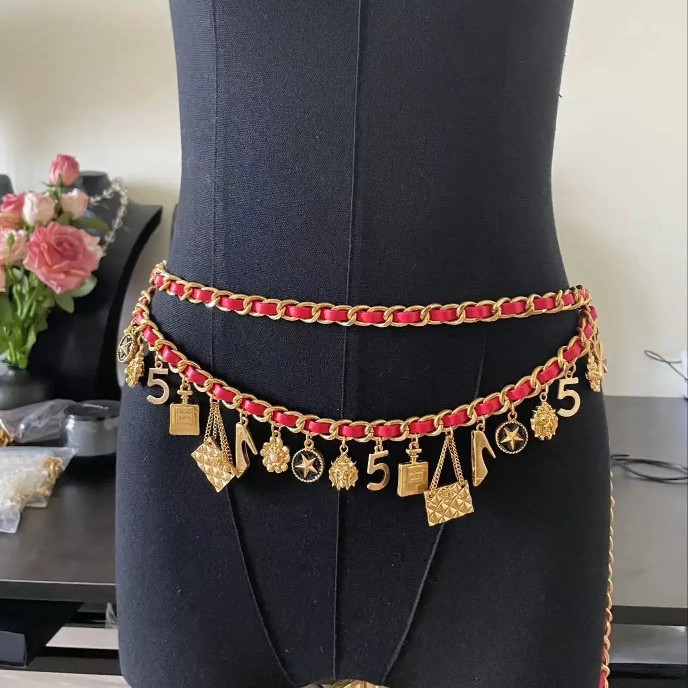 Belt with Charms And Pendants for Everyday Wardrobe