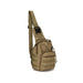 Tactical Sling Backpack with MOLLE Front Pockets - Khaki