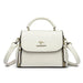 Top Handle Satchel Bag with Shoulder Strap Classic - Beige