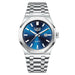 Stainless Steel Quartz Wristwatch Water Resistant - Silver Blue