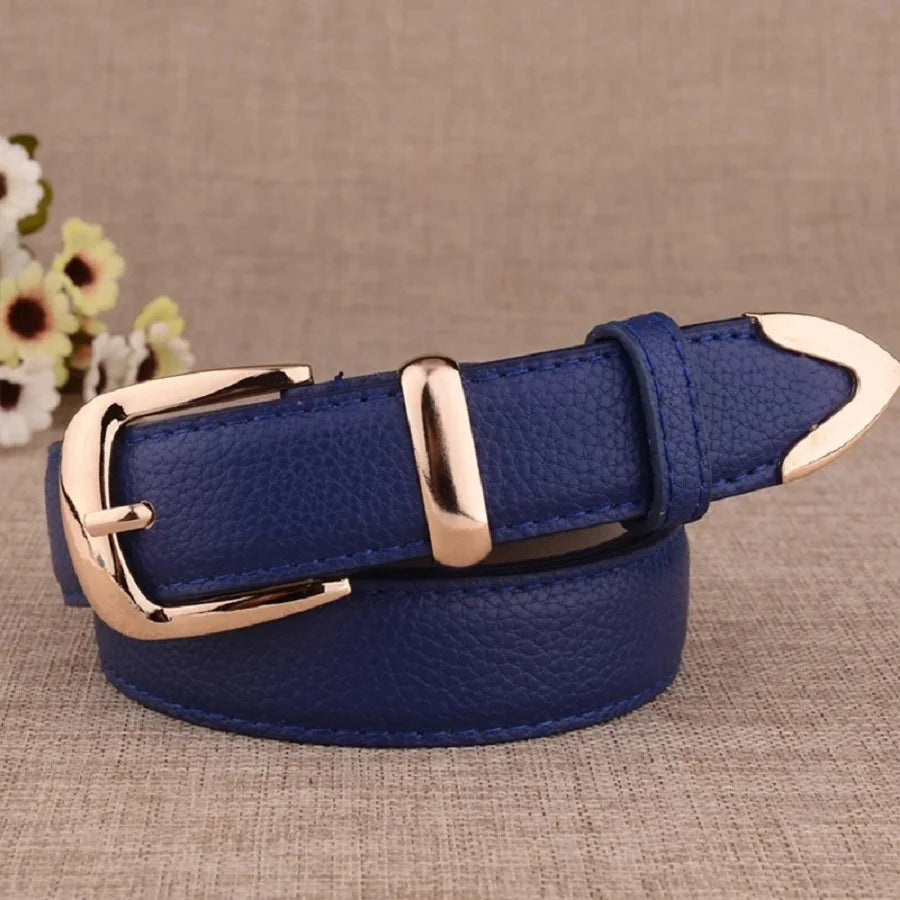 Belt with Pin Buckle Solid Strap