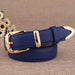 Belt with Pin Buckle Solid Strap - Blue