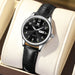 Women Stainless Steel Watch with Date Window Classic - Black Black