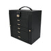 Large Capacity Jewelry Storage Box with Drawers - Black