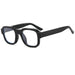 Retro Square Sunglasses UV400 Classic Frame Design - Black Clear