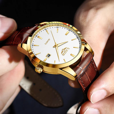 Elegant Quartz Watch with Date Display for Formal Wear