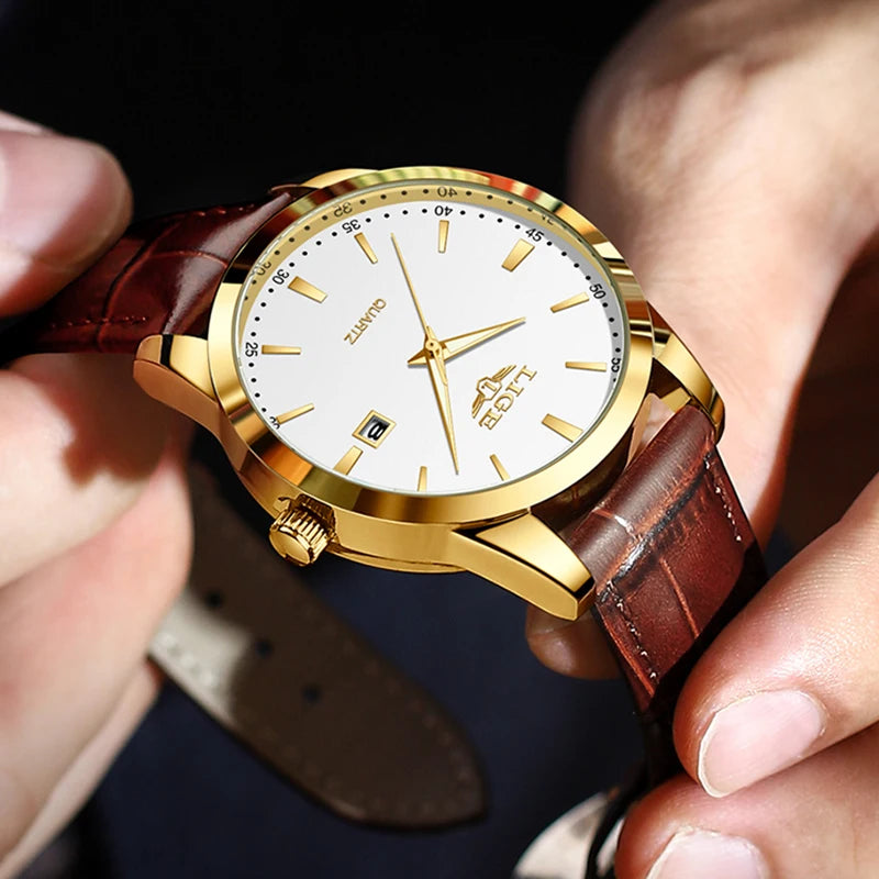 Elegant Quartz Watch with Date Display for Formal Wear