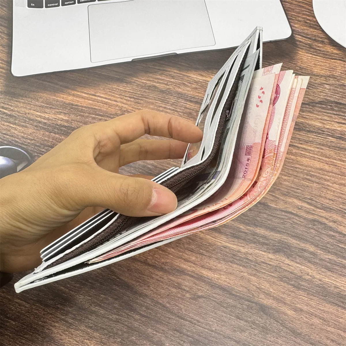 Wallet with 100 US Dollar Pattern Card Holder
