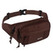 Large Waist Pack with Seven Zipper Pockets Crossbody - Brown