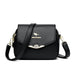 Elegant Shoulder Bag Crossbody Purse Zipper Closure - Black