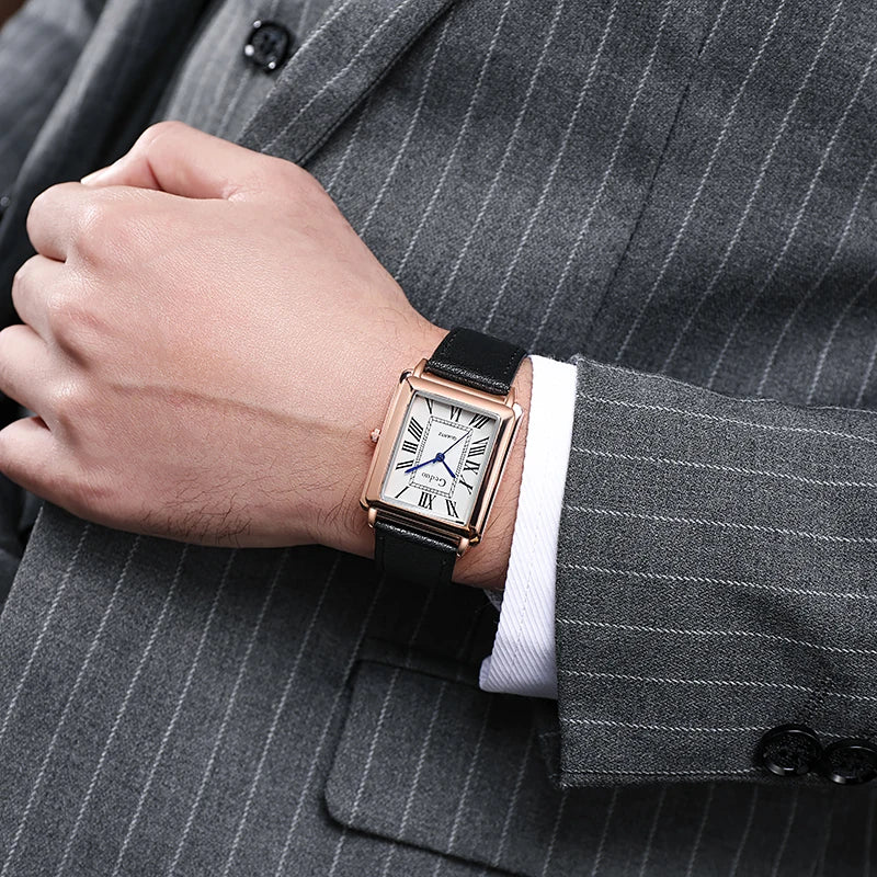 Timeless Rectangular Dial Timepiece For Everyday Wear