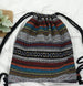 Backpack Drawstring Ethnic Pattern Bag Boho Chic - No V17