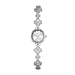 Elegant Floral Bracelet Watch with Dial Details - Silver