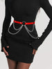 Harness Belt with Chain Drapes Statement Accessory - H