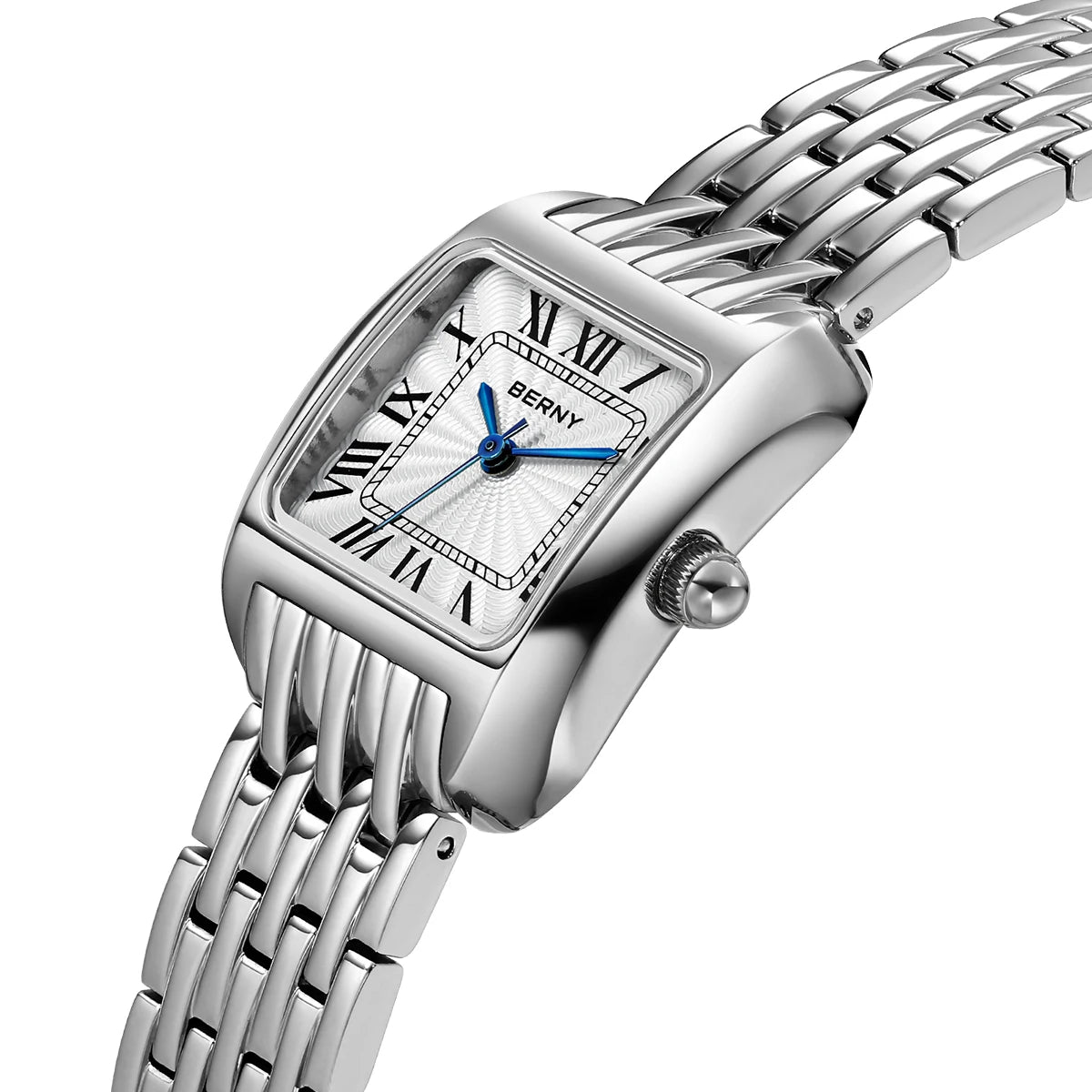 Square Women's Quartz Watch with Stainless Steel Band