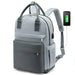 Backpack with USB Port Large Capacity Laptop Bag - Grey