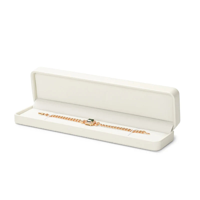 Jewelry Box Organizer for Ring Pendant Necklace - Beige Chain Box