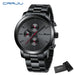 Monolithic Chronograph Dial Wristwatch with Date Window - Black Red