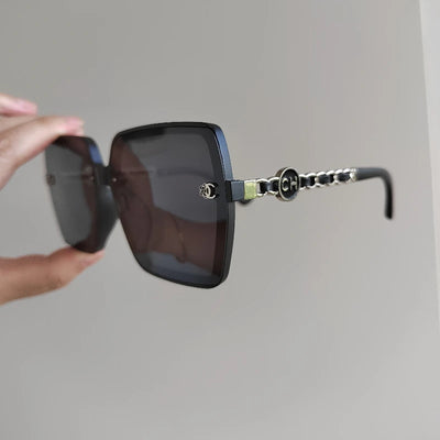 Sculpted Square Frame Sunglasses With Gradient Lenses - WO2MEN