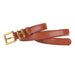 Belt with Square Buckle Adjustable for Trousers - Brown