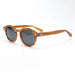 Sunglasses Oval Acetate Polarised UV400 Eyewear - Linen Grey
