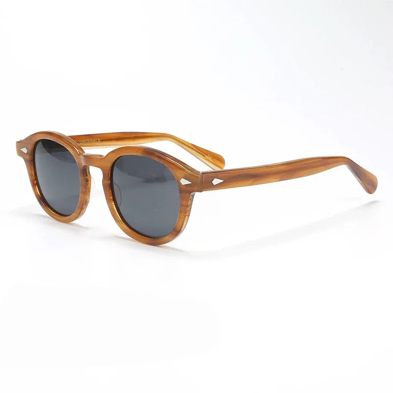 Sunglasses Oval Acetate Polarised UV400 Eyewear