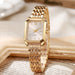 Light Luxury Women Quartz Square Dial Wristwatch - White