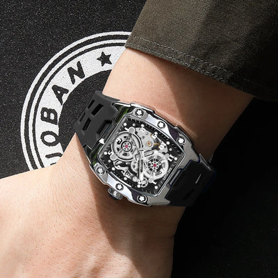 Automatic Skeleton Wristwatch with Transparent Movement