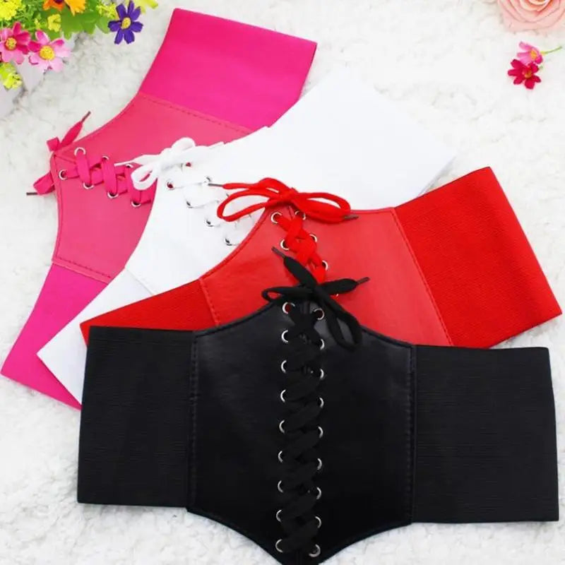 Lace Up Corset Waist Belt for Women Slimming Girdle